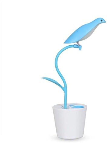 Childrens Reading Lights Rechargeable LED Table Study Lamp Dimmable Touch Sensor Switch,USB Charging Flexible Gooseneck Pen Holder for Kids (Blue)