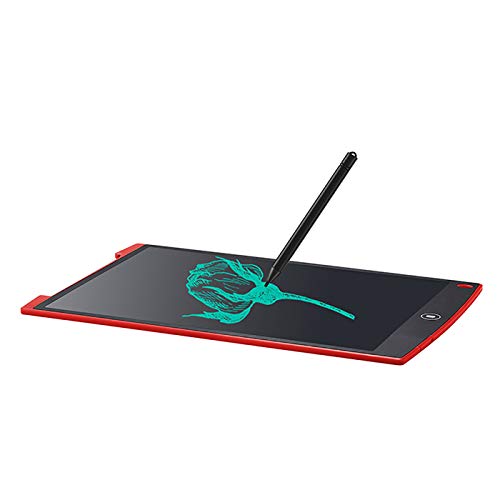 JAKROO LCD Magic Board/Word Board, Digital Drawing Photo Memo Board, Information Bulletin Board, Children's Interactive Whiteboard (12 inches),Red