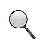 Gesamtlänge: ca. 24,7 cm; Durchmesser der Lupe: 130 mm.