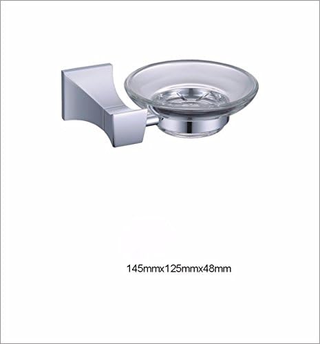 SAEJJ-Circular transparent soap dish _ copper material soap dish, simple hanging round transparent soap dish 145X125X48 mm