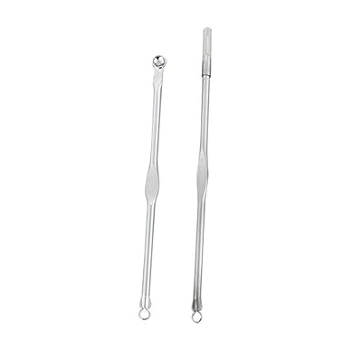 SODIAL(R) SODIAL (R)Extracteur Tire Comedon Acne Point Noir En Acier Inox + Clip
