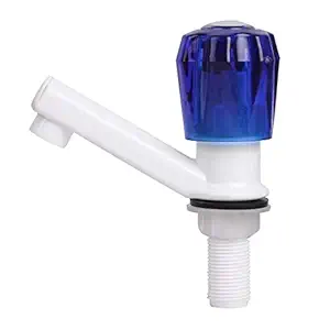 SOCCER Plastic Water Pillar Cock Tap/Plastic Bib Cock/Routing Tap for Water Outlet/Washing Kitchen Sink Tap/Bathroom Bibcock for Hot & Cold Water/Basins Cock (Pack of 1)