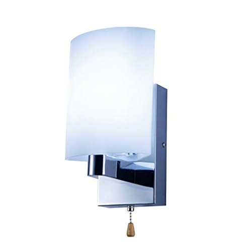 Preisvergleich Produktbild OOFWY LED Glas Wandleuchte Einfache Moderne Stil Schlafzimmer Esszimmer Badezimmer Wohnzimmer Bedside Dekoration Kreative Single Head Alloy Wandleuchte , white light