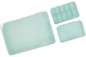 Craftelier - Zestaw 3 pudełek do przechowywania i organizacji | Niebieski kolor dziecka - 2 różne rozmiary (duże pudełko: 26,5 x 17,8 x 4,2 cm i małe pudełka: 14,6 x 9,1 x 3,2 cm)