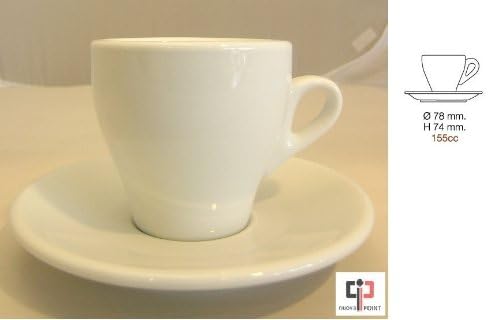 Nuova Point Cappuccino Cups 6x Cups Milano B66 B 66 White Pack of 6 O/U a ACF