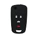 Produktbild fassport Silikon Cover Haut Jacke Fit für Buick Chevrolet 4 Taste Flip Fernbedienung, Schlüssel Hohl Textur cv9601