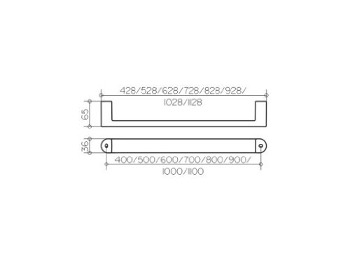 Keuco 31601010400 Haltegriff Elegance, verchromt 428 mm - 2