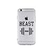 Produktbild licaso iPhone 6 IP6 Handyhülle TPU mit Beast Mode Hantel Print Motiv - Transparent Cover Schutz Hülle Aufdruck Lustig Funny Druck