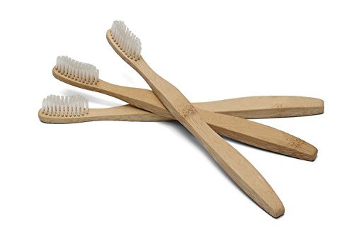 WEINISITE Cepillo de dientes de bambú, ecológico, 3 unidades (Paquete de 3)