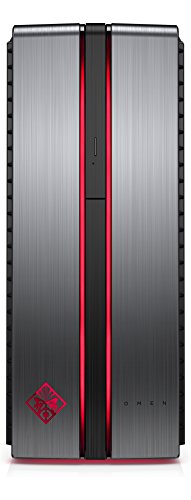 OMEN by HP (870-256ng) Gaming Desktop PC (Intel Core i7-7700K, 16 GB RAM, 2 TB HDD, 256 GB SSD, NVIDIA GeForce GTX 1080, Windows 10 Home 64) Metalloptik