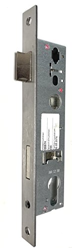 Preisvergleich Produktbild Rohrrahmenschloß 30mm Dorn 24mm Stulp PZ92 Nuss 8mm Edelstahl