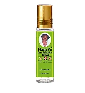 HANI PO Green Herbal Roll on for Pain Relief, Head ache, Nasal congestion, dizziness 8ml (Pack of 1)