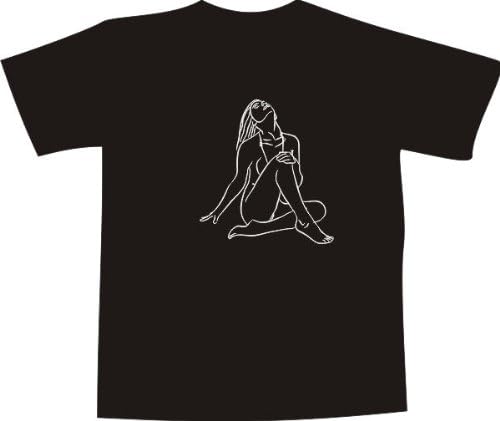 T-Shirt E095 with multicolored frontprint colored shirt XXL - wanton woman