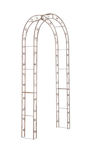 CLP Metall-Rosenbogen SUMMER, Eisen pulverbeschichtet, 125 x 30 cm, Höhe 236 cm antik braun - 2