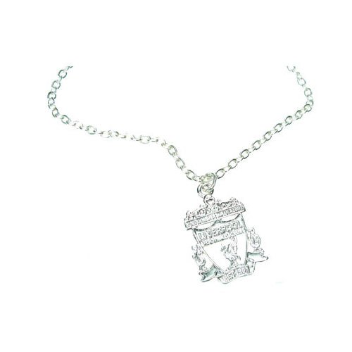 Liverpool FC. Bañado en plata con el escudo del colgante y cadena