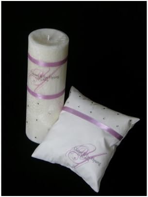 Candle making RING CUSHION DUPION - NATURAL SILK - LOGO - LAVENDER