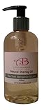 Natural Shaving Oil Grapeseed & Jojoba with Tea Tree Bergamot & Lime 250ml 100% Pure Pump Dispenser included Use as a Pre Shave oil or Post Shave Moisturiser