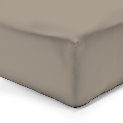 Vision Drap Housse Taupe - 180x200cm - 100% Coton