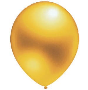 Luftballon 10er-Pack, Umfang 75-85cm, Gold