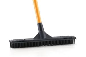 CLEANmaxx La "scopa miracolosa" per interni ed esterni | Scopa in gomma per uso umido e asciutto, con labbro estraibile per la pulizia delle finestre | Manico telescopico allungabile fino a 128 cm