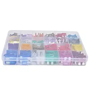 Car Fuse Assortment Kit, Transparent Aluminum Alloy Blade Fuses Medium + Small Replacement for Truck for Electrical Equipment for Boat
