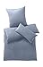 Produktbild hessnatur Jersey-Bettwäsche aus Reiner Bio-Baumwolle graublau 135x200+80x80 cm