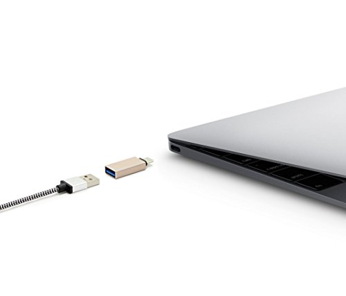 Urcover® USB-C auf USB 3.0 A OTG Adapter / Konverter Umwandler von USB Type-C Input in Micro-USB für Typ-C Geräte wie MacBook Pro , MacBook (2015) , ChromeBook Pixel , Nexus 5X , Nexus 6P , Nokia N1 , OnePlus 2 und weiter [Gold] - 7
