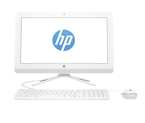 'HP 20-c012ns 19.5 All in One Desktop-PC (Intel Celeron J3060, 4 GB RAM, 1 TB HDD, Intel HD, ohne Zwei) weiß Schnee – Spanische Tastatur QWERTY