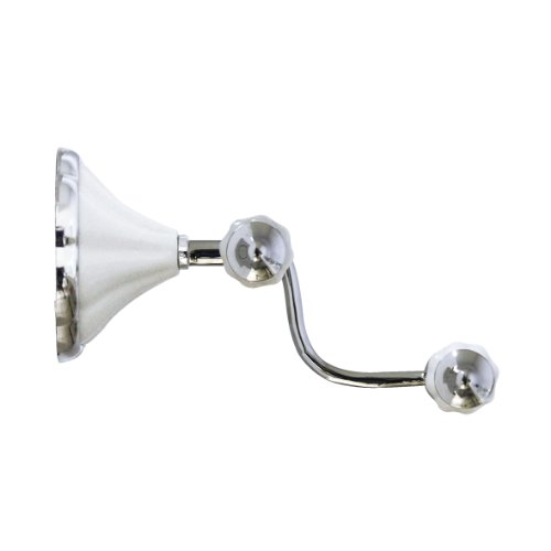modona 61 cm Doppel-Handtuchstange – weiß Porzellan & Chrom poliert – Flora Serie – 5 Jahr Vorteil - 5