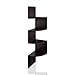 Corner Wall Shelf Unit 4 Tier Shelf Shelves Dark Walnut Colour