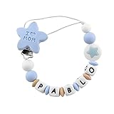 ★Máximo 5 letras (sin modificar el modelo) / 22 cm de largo (sin contar en clip). Si el nombre supera las 5 letras se quitaran piezas de silicona del final para que no supere los 22 cm permitidos segun la normativa europea (Maximo 7 letras )