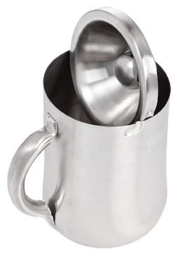 Smooth Finish Design Personal Spittoon, Brushed Stainless Steel by Franmara