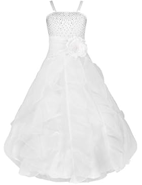YiZYiF Blumenmädchen Kleid Kinder Mädchen Kleid Festlich Brautjungfer Hochzeit Partykleid Abendkleider Organza...
