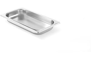 HENDI Contenitore Gastronorm, GN 1/3, resistenza termica -40 °C a 300 °C, compatibile con i forni a convezione, frigoriferi, bagno María, chafing dishes, 1.5L, 325x176x(H)40mm, acciaio inox 18/10