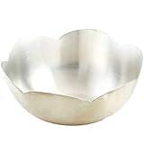 OJAS Designer Silver Bowl for Gifting,Return Gifting,Occasionally Gifting,Utility Gifting,Every Occasion for Festival (14 x 7 CM) Code-Flower Bowl (B)