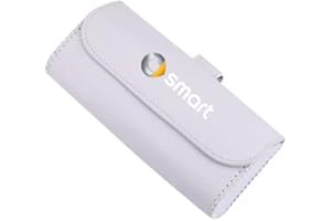 HEYCE Supporto per Occhiali da Sole per Visiera Parasole per Auto, Custodia per Organizer per Visiera per Occhiali per Smart Fortwo Forfour 450 453 451 450 Accessori per Interni automobilistici,White