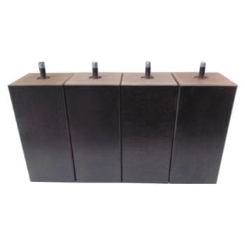 Pied De Meuble Pieds De Sommier Margot PIEDS CYLINDRIQUES S4 70X200 WENGUE 6 Pieds Cylindriques Bois Wengué 15 Cm En