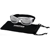 Dogoptics Hundesonnenbrille Hundebrille Silber Biker / Gläser leicht getönt Gr.S