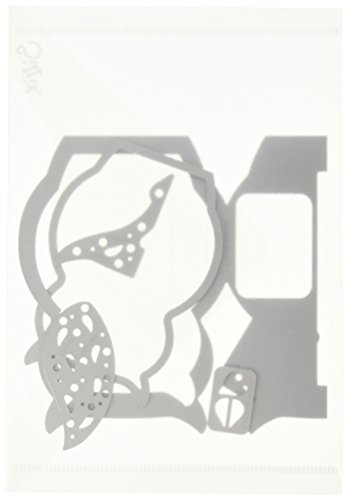 Sizzix 661138 Eulen Karte zum falten von Jen Long Thinlits Stanzen Set, 6 in Packung, Stahl, mehrfarbig, 26.2 x 16.89 x 0.5 cm - 2