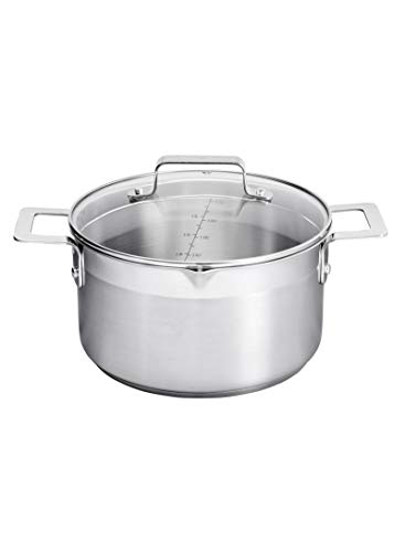 Jamie Oliver Casserole 24 cm/Conçue pour tous les types de plaques de cuisson/Fabriqué à base d'acier inoxydable/Lavable au lave-vaisselle.