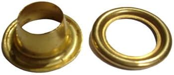 BRASS EYELETS WITH RINGS - FALCONRY - 16MM - PACK OF 50