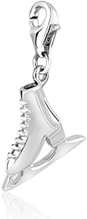 .925 Sterling Silver Ice Skate Clip on Charm