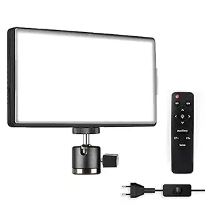 AMBLIC LED Soft Light Panel Kit for Studio Photography, YouTube Shoot, Video Recording, Live Conference, Live Streaming, Makeup, Photoshoot Compatible with Tripod, Monopods, Cameras, Table Stand