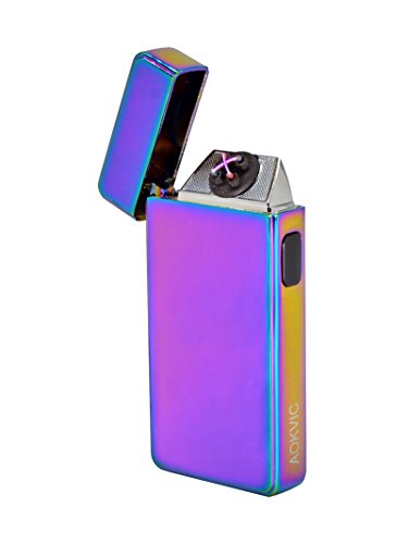 Preisvergleich Produktbild Aokvic Neues USB elektronisches Feuerzeug aufladbar lichtbogen (Lila)