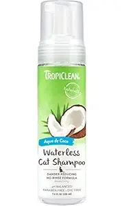 Tropiclean Waterless Cat Dander Reducing Shampoo for Pets