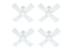 Usha Swift 600mm Ceiling Fan Without Regulator (White),Pack of 4