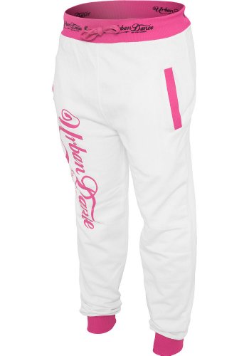 Preisvergleich Produktbild Urban Classics Damen Sweatpants white / neonpink M