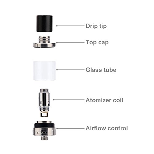 SHINE® Elektronische Zigarette Lite 60 TC E-Cig 60w Mod 1600mAh Vaporizer Tank USB-Batterie VAPE Pen KIT E-Shisha Hookah mit Temperaturregelung * Kein Nikotin * (RAINBOW) - 2