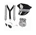 Produktbild PC Polizist Police Herren Kostüm Cop Nahlinsen-Set (Mütze, Hosenträger-Button Sofortbildkamera (RBFashionsClothing)