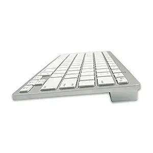 MAXBELL Silver Mini Korean 78 Keys Wireless Bluetooth Keyboard for iPad